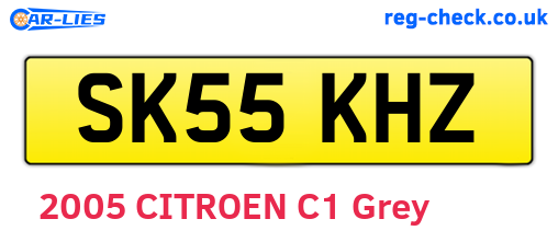 SK55KHZ are the vehicle registration plates.