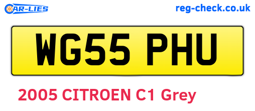 WG55PHU are the vehicle registration plates.