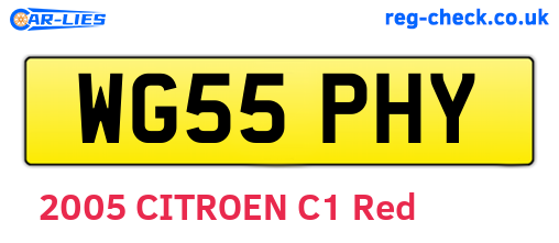 WG55PHY are the vehicle registration plates.