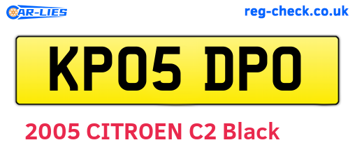 KP05DPO are the vehicle registration plates.