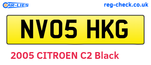 NV05HKG are the vehicle registration plates.
