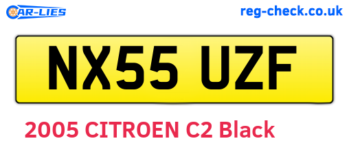 NX55UZF are the vehicle registration plates.