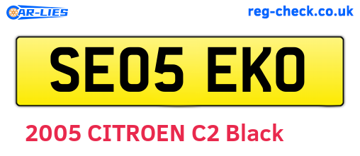 SE05EKO are the vehicle registration plates.
