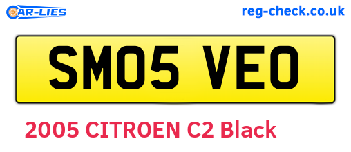 SM05VEO are the vehicle registration plates.