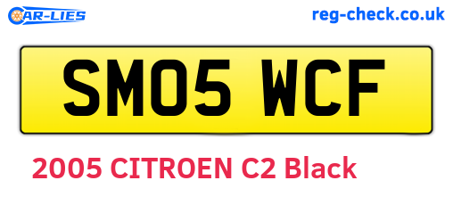 SM05WCF are the vehicle registration plates.