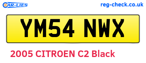 YM54NWX are the vehicle registration plates.