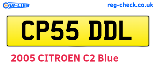 CP55DDL are the vehicle registration plates.