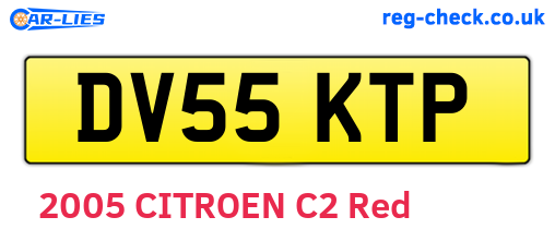 DV55KTP are the vehicle registration plates.