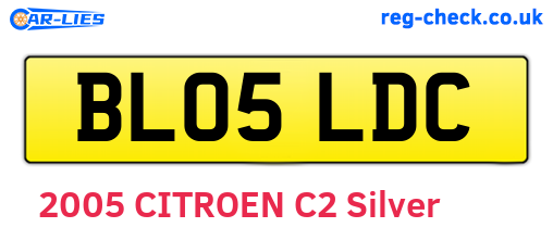 BL05LDC are the vehicle registration plates.