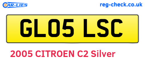 GL05LSC are the vehicle registration plates.