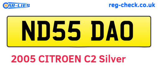 ND55DAO are the vehicle registration plates.