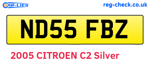 ND55FBZ are the vehicle registration plates.