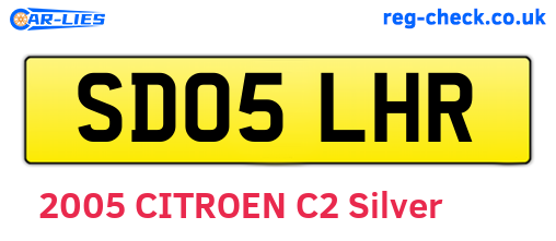 SD05LHR are the vehicle registration plates.