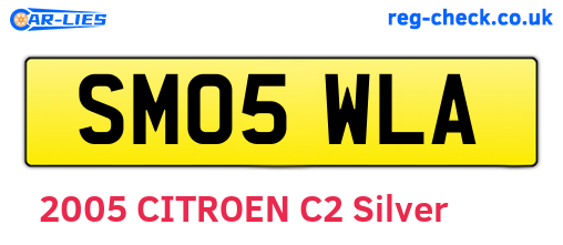 SM05WLA are the vehicle registration plates.
