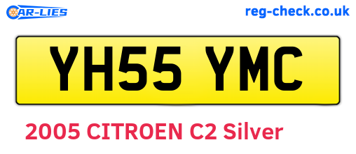 YH55YMC are the vehicle registration plates.