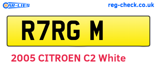 R7RGM are the vehicle registration plates.