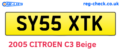 SY55XTK are the vehicle registration plates.
