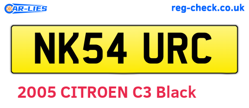NK54URC are the vehicle registration plates.