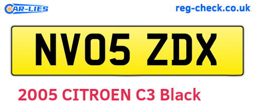 NV05ZDX are the vehicle registration plates.