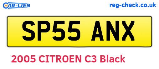SP55ANX are the vehicle registration plates.