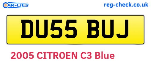DU55BUJ are the vehicle registration plates.