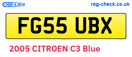 FG55UBX are the vehicle registration plates.