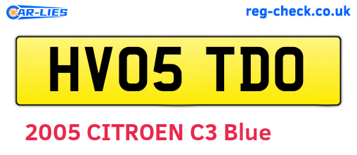 HV05TDO are the vehicle registration plates.
