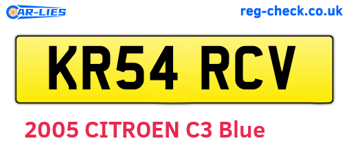 KR54RCV are the vehicle registration plates.
