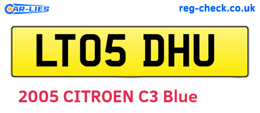 LT05DHU are the vehicle registration plates.