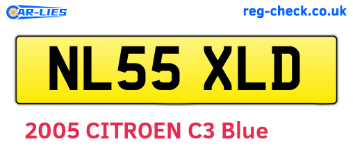 NL55XLD are the vehicle registration plates.