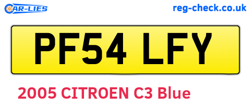 PF54LFY are the vehicle registration plates.
