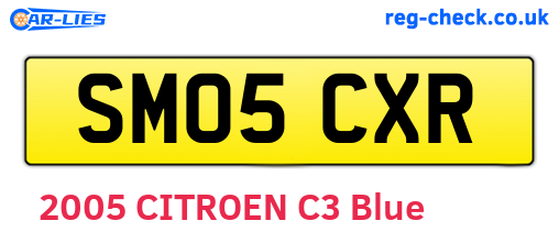 SM05CXR are the vehicle registration plates.