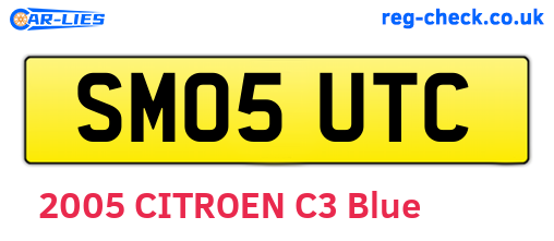 SM05UTC are the vehicle registration plates.