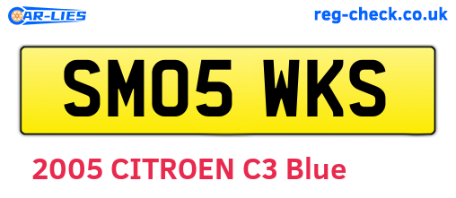 SM05WKS are the vehicle registration plates.