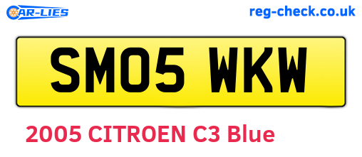 SM05WKW are the vehicle registration plates.