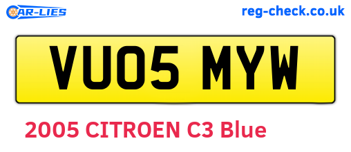 VU05MYW are the vehicle registration plates.