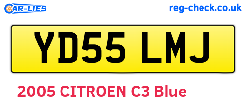 YD55LMJ are the vehicle registration plates.