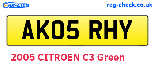 AK05RHY are the vehicle registration plates.