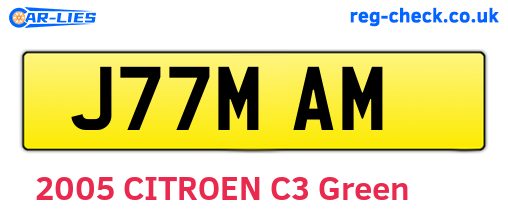 J77MAM are the vehicle registration plates.