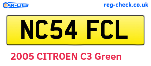 NC54FCL are the vehicle registration plates.