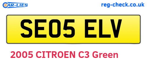 SE05ELV are the vehicle registration plates.
