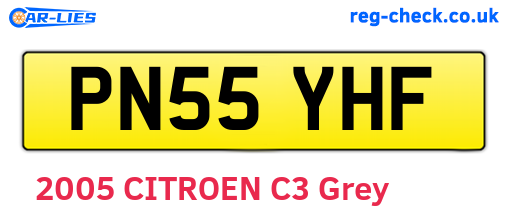 PN55YHF are the vehicle registration plates.