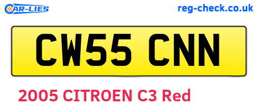 CW55CNN are the vehicle registration plates.