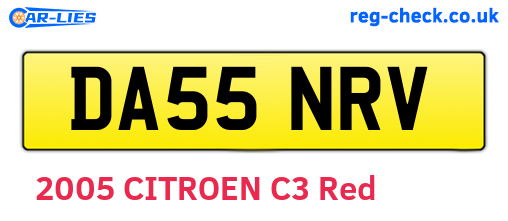 DA55NRV are the vehicle registration plates.