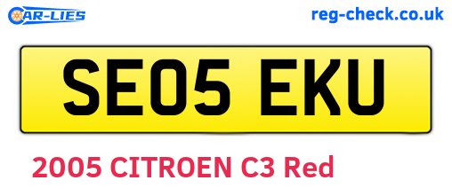 SE05EKU are the vehicle registration plates.