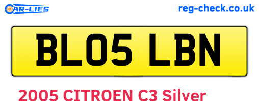BL05LBN are the vehicle registration plates.