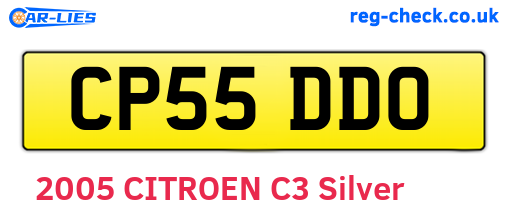 CP55DDO are the vehicle registration plates.