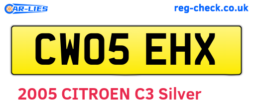 CW05EHX are the vehicle registration plates.