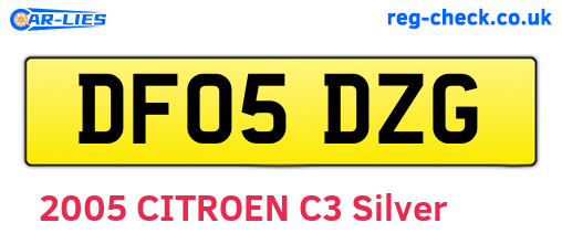 DF05DZG are the vehicle registration plates.