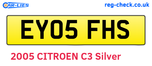 EY05FHS are the vehicle registration plates.